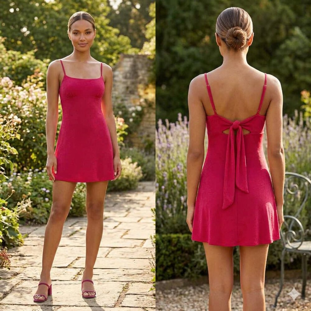 ALTAR'D STATE Hot Pink Strap Dress Size Large EUC